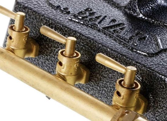 Bavary® Gietijzeren Ringbrander 30 cm – 3 Kranen – Afzonderlijk Instelbaar Gaskookstel