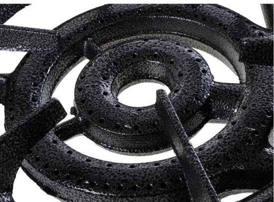 Bavary® Gietijzeren Ringbrander 30 cm – 3 Kranen – Afzonderlijk Instelbaar Gaskookstel