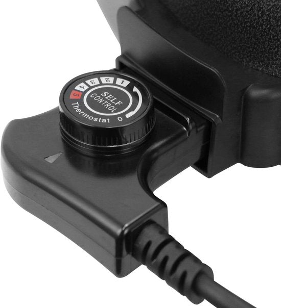 Teffo Elektrische Pizza- en Hapjespan 40/9 cm – Multifunctionele Pan met Deksel & Thermostaat