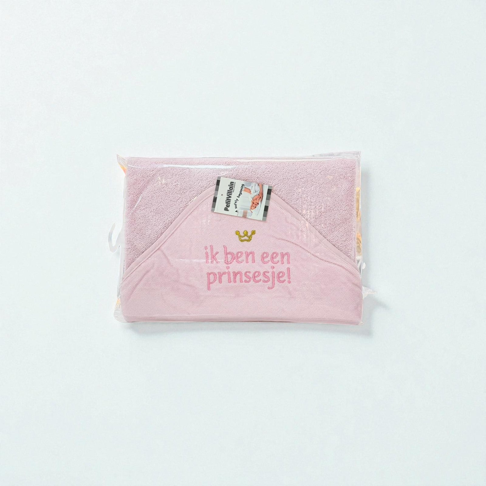 Baby Badcape “Ik ben een prinsje” – Zachte Badhanddoek met Capuchon