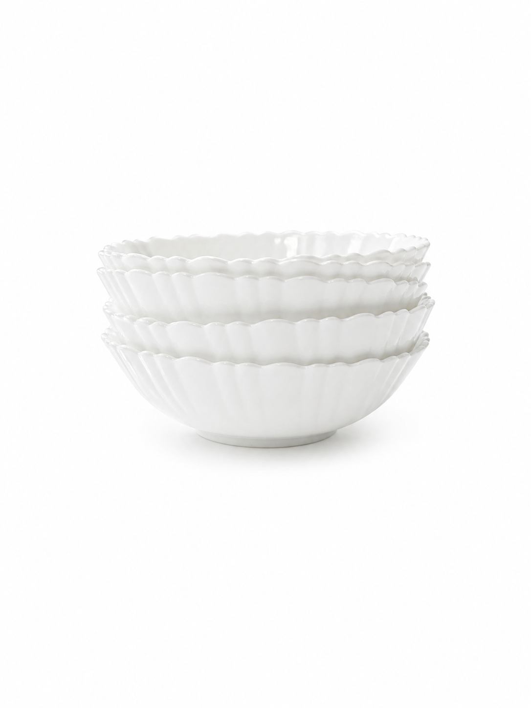 Avangarde Pearl Serviesset 24-delig – Luxe Wit Dinner Set – Borden & Kommen – Modern Golf Design – 6 Personen Servies
