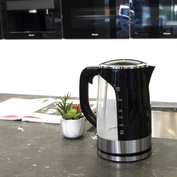 Bama Costa Waterkoker 2,5L – 2200W – RVS – Snoerloos & 360° Draaibaar – Droogkookbeveiliging – Grote Capaciteit