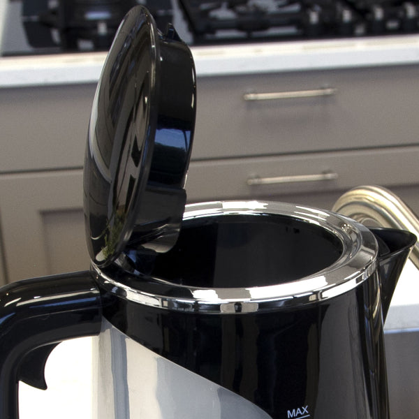 Bama Costa Waterkoker 2,5L – 2200W – RVS – Snoerloos & 360° Draaibaar – Droogkookbeveiliging – Grote Capaciteit
