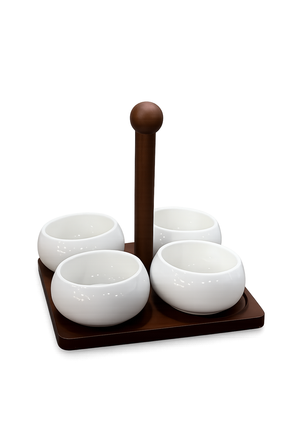 Bavary Acacia Bondy Chubby Serveerset 5-Delig – Luxe Tapas & Snack Schalen van Acaciahout