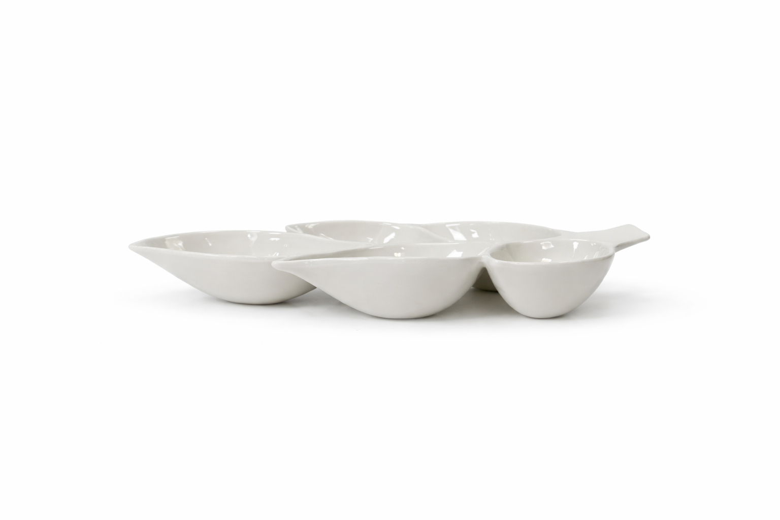 Bavary Decoration Leaf Serveerschaal – Witte Keramische Snack- en Hapjesschaal
