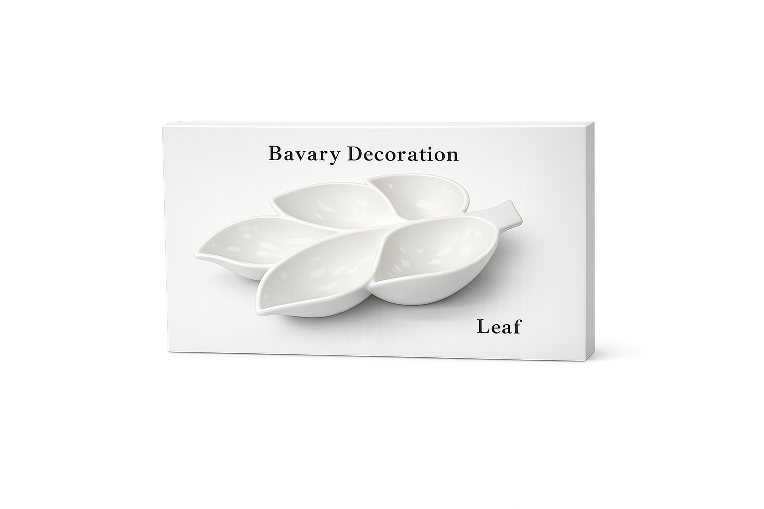 Bavary Decoration Leaf Serveerschaal – Witte Keramische Snack- en Hapjesschaal
