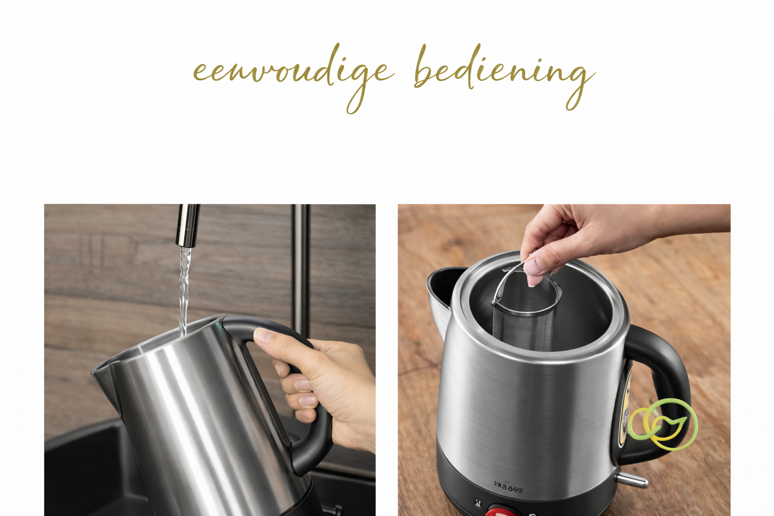 Schäfer Elektrische Turkse Theemaker – 1,7L Waterkoker + 1,0L Theepot – 2200W – RVS – Zwart