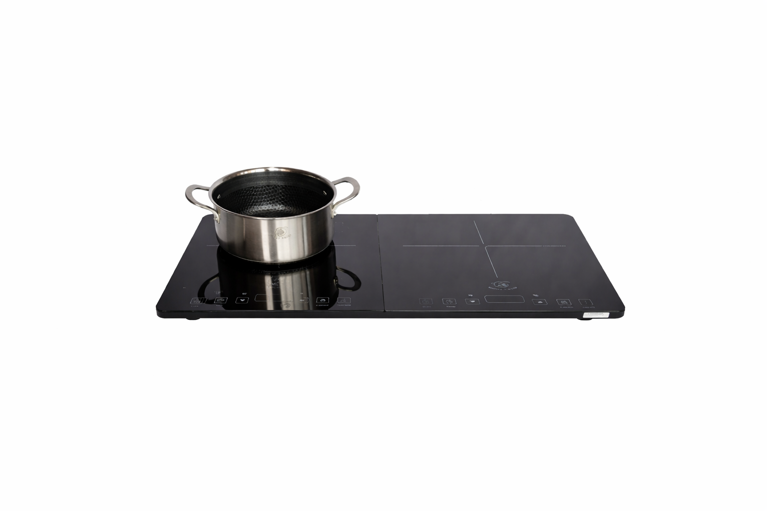 Royal Swiss® Vrijstaande Inductie Kookplaat – 2 Kookzones – 3500W – Zwart