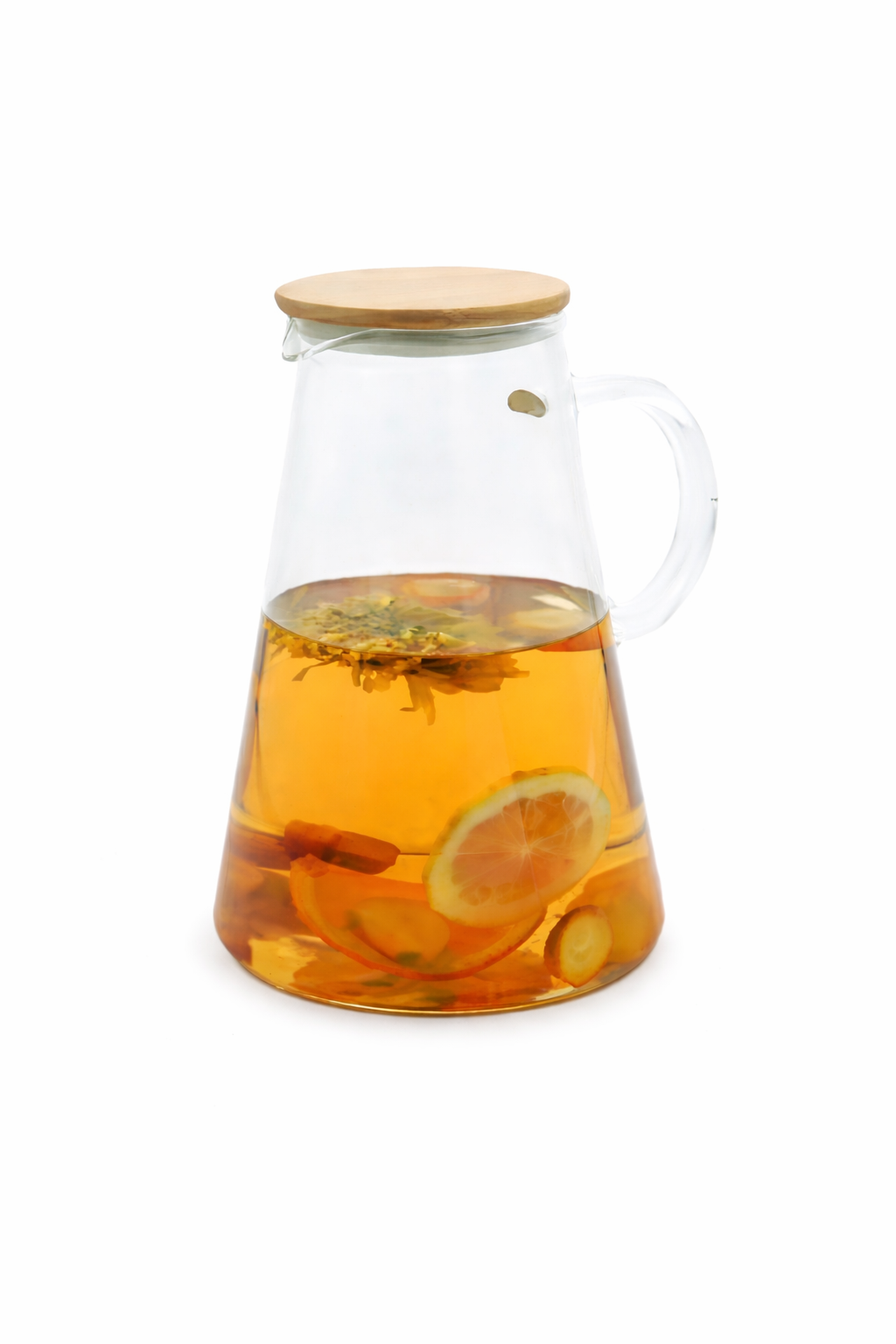 Glazen Waterkaraf met Bamboe Deksel – 1.5 L -  Transparante Schenkkaraf – Sap & Waterkan