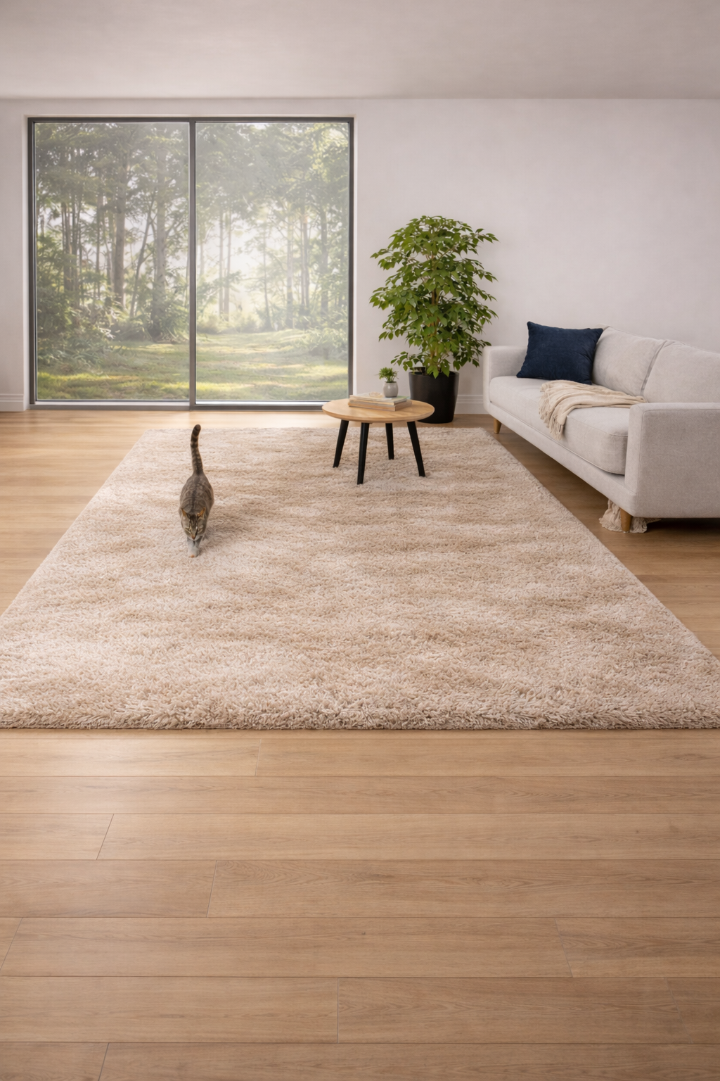 Fluffy Vloerkleed 160 x 230 cm – Modern Design – Zacht & Stijlvol – Geschikt voor Woonkamer en Slaapkamer