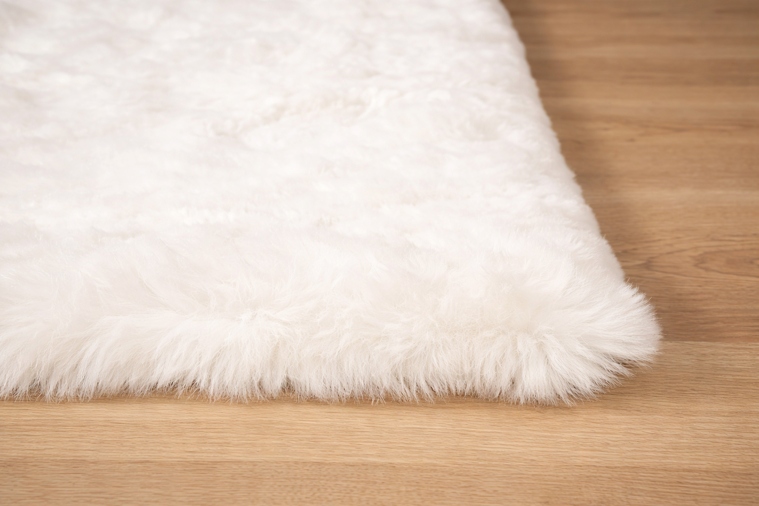 Fluffy Vloerkleed 160x230 cm – Zacht & Luxe Tapijt voor Woonkamer - Wit