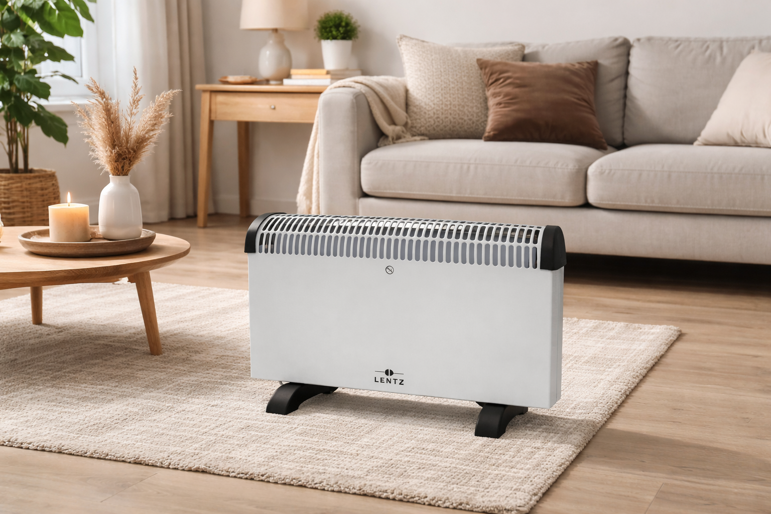 Lentz Convectorkachel - elektrische verwarming - 2000W - 3 warmtestanden