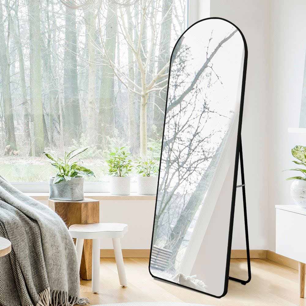 Nisa Staande Spiegel 180 x 80 cm – Volledige Lengte – Zwart Frame