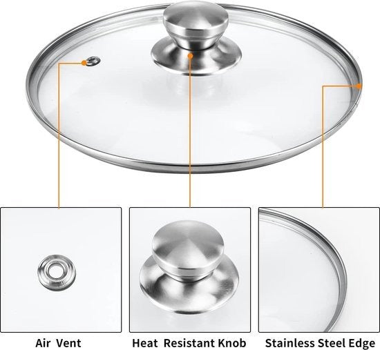 Royal Swiss Pannenset 10‑delig – RVS kookpannen – Inductie en alle warmtebronnen – Met deksels