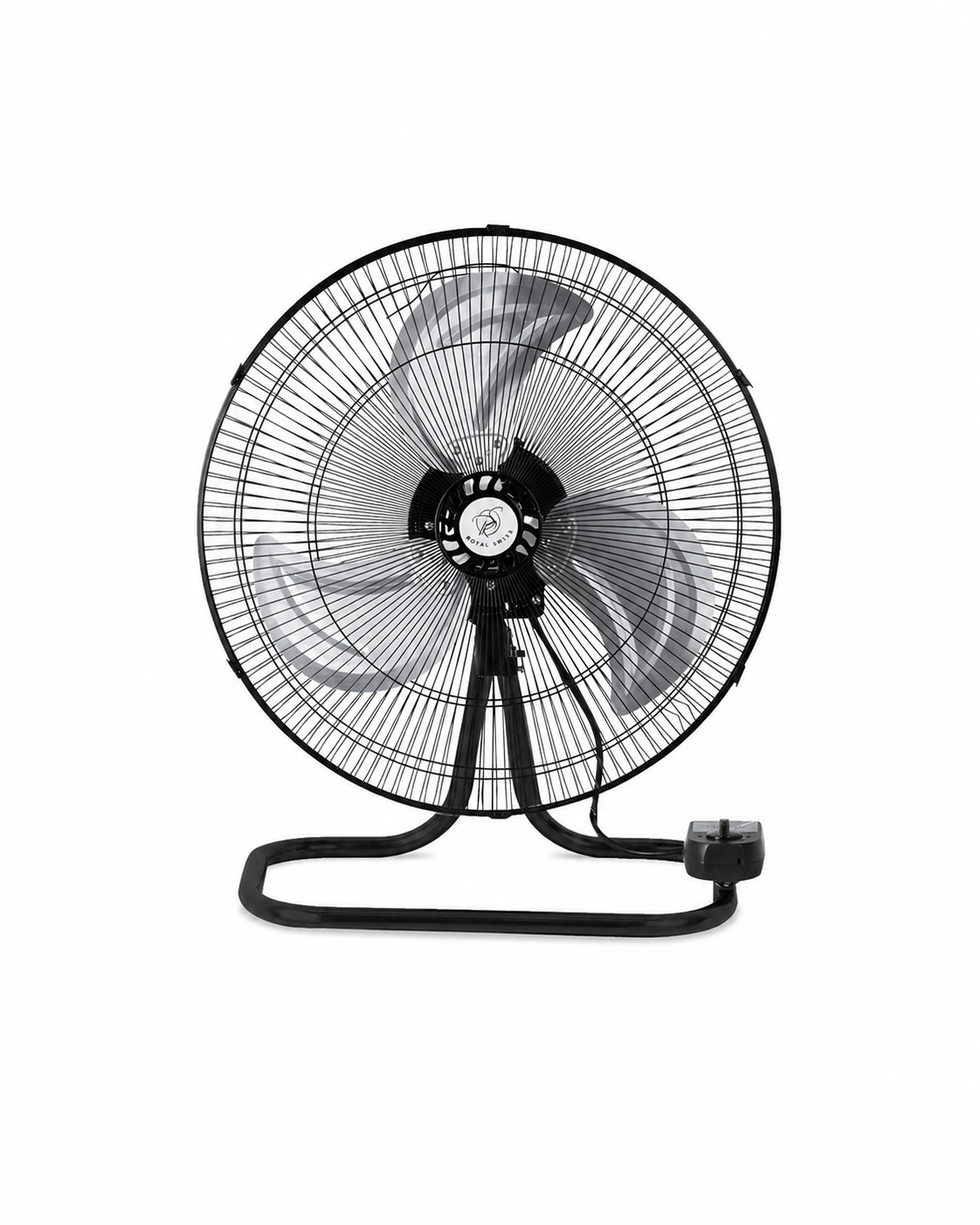 Royal Swiss FS-1828 Metalen Staande Ventilator 18 Inch – 3-in-1 Vloerventilator – 3 Snelheden – In Hoogte Verstelbaar – Oscillatie – Zwart