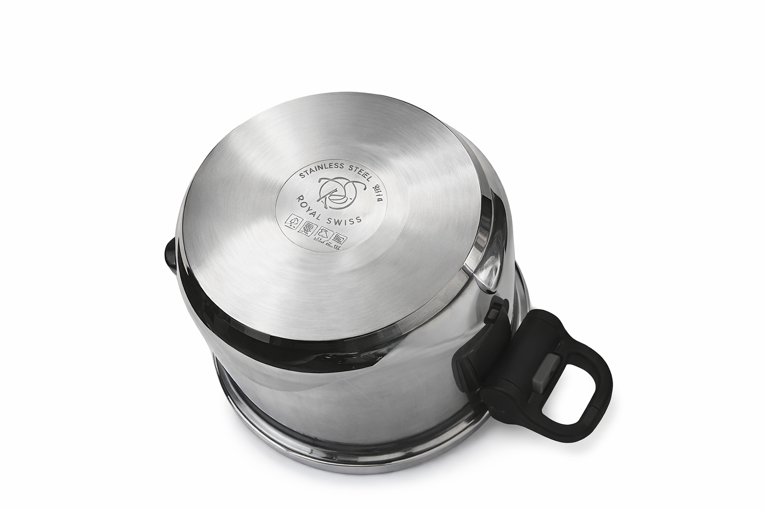 Royal Swiss Snelkookpan – 10 Liter - RVS Drukpan met Kooksignaal | 3-in-1 Koken, Alle Warmtebronnen