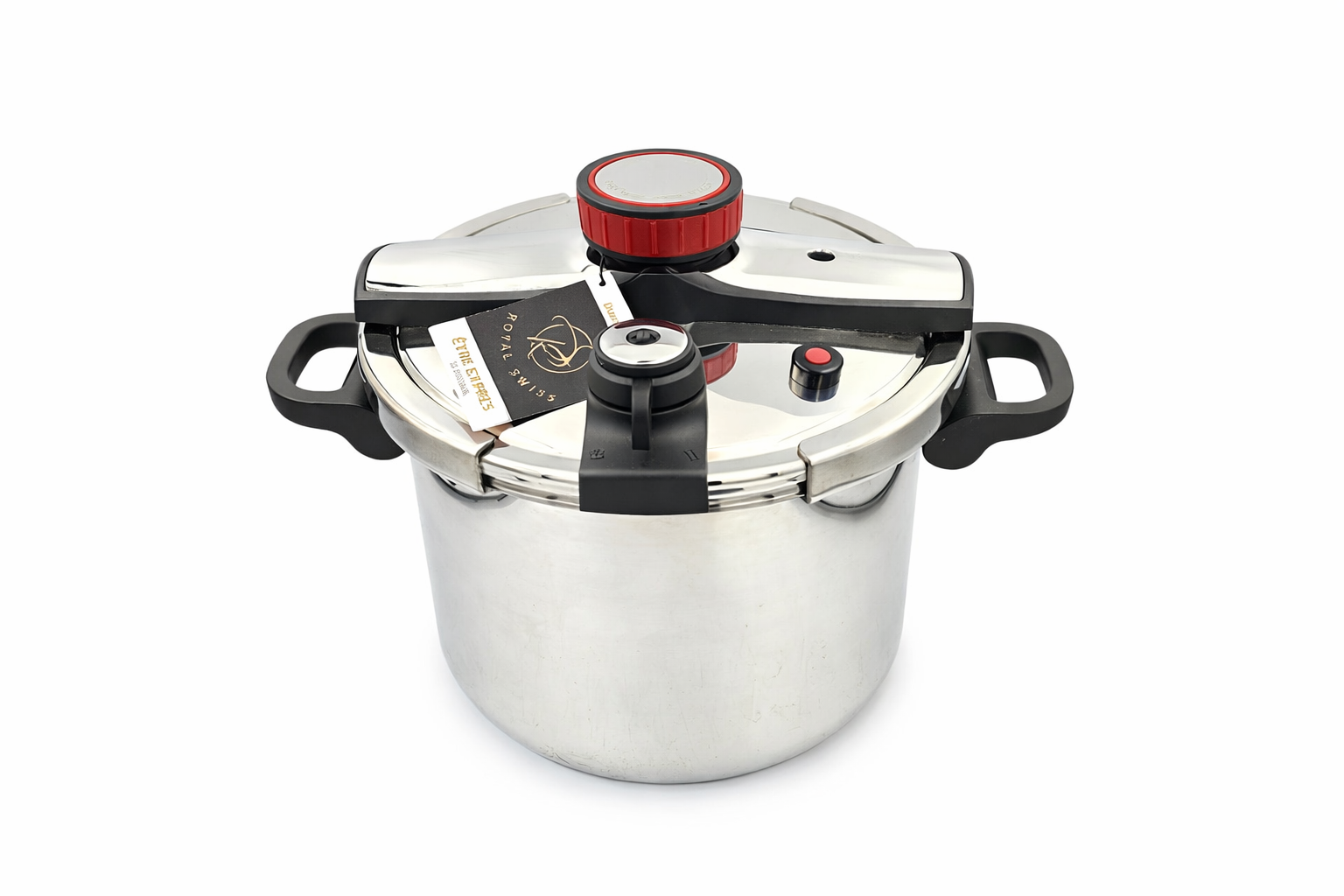 Royal Swiss Snelkookpan – 10 Liter - RVS Drukpan met Kooksignaal | 3-in-1 Koken, Alle Warmtebronnen