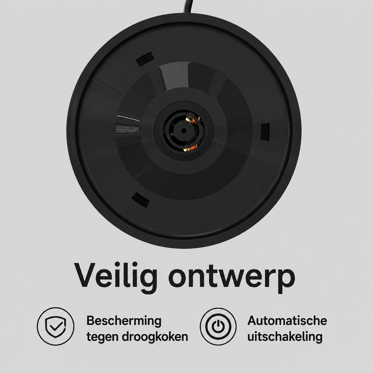 Scheffler Homelux Waterkoker 2,2L – 1500W Elektrische Waterkoker – RVS Binnenkant – 360° Draaivoet – Retro Design
