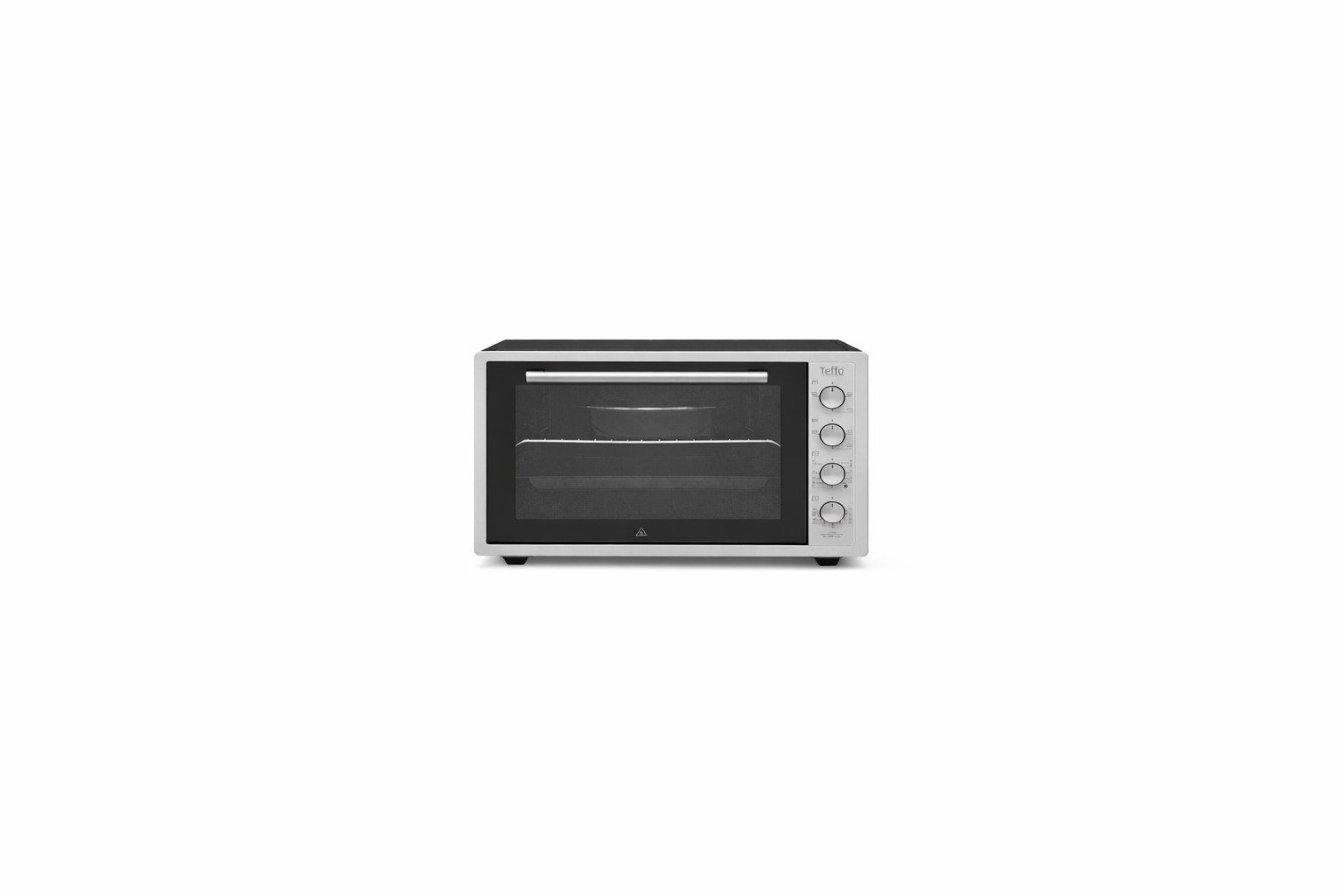 Teffo Vrijstaande Oven 42 Liter – 2000W – Hetelucht Turbo-fan – Elektrische Oven – Grijs