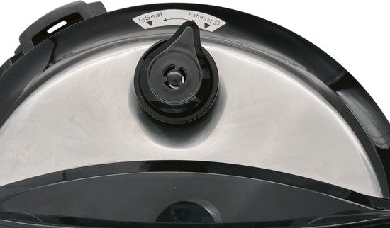 Royal Swiss Elektrische Snelkookpan 6L – Multicooker Rijstkoker & Slowcooker – RVS – Zwart