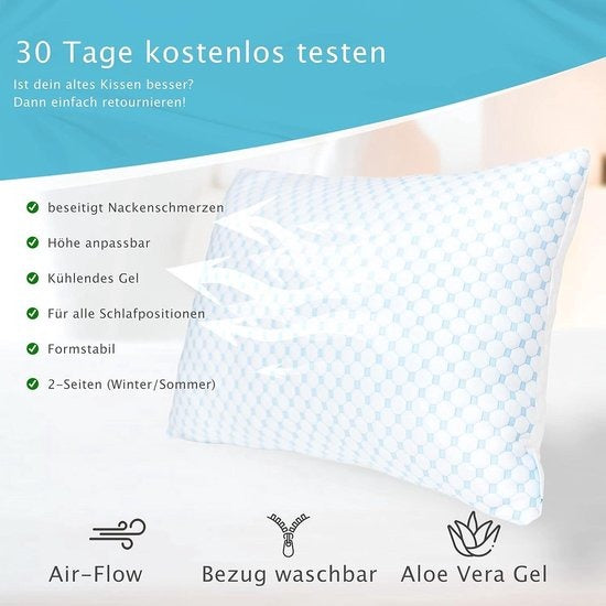 Comfort Smart Pillow Hoofdkussen 60×70 – Verkoelend Slaapkussen bij Nekklachten