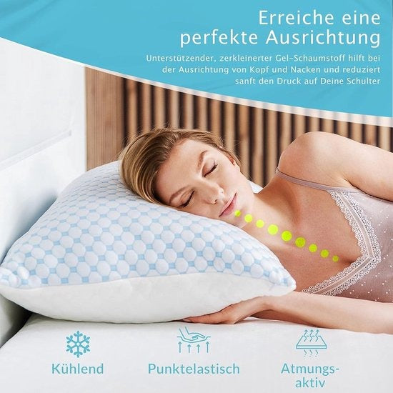 Comfort Smart Pillow Hoofdkussen 60×70 – Verkoelend Slaapkussen bij Nekklachten