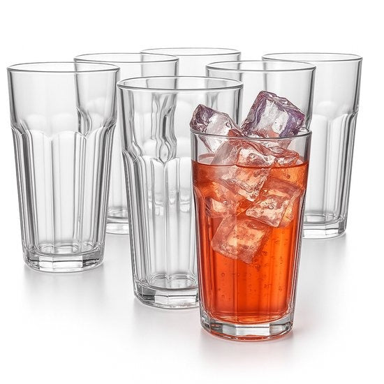 Glozini Drinkglazen Set – 6 Stuks – 473 ml – Longdrink & Waterglazen
