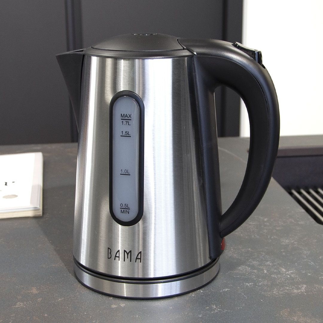 Bama Torini Waterkoker 1,7L – RVS – Snoerloos 360° – 2200W – Droogkookbeveiliging