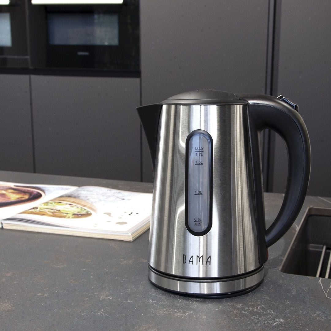 Bama Torini Waterkoker 1,7L – RVS – Snoerloos 360° – 2200W – Droogkookbeveiliging