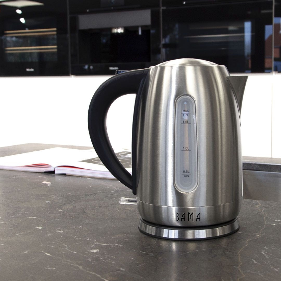 Bama Maui Waterkoker 1,7L – RVS – Snoerloos 360° – 2200W – Droogkookbeveiliging