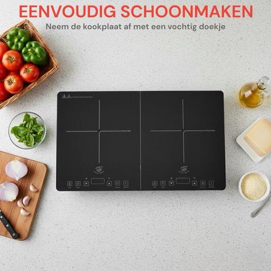 Royal Swiss® Vrijstaande Inductie Kookplaat – 2 Kookzones – 3500W – Zwart