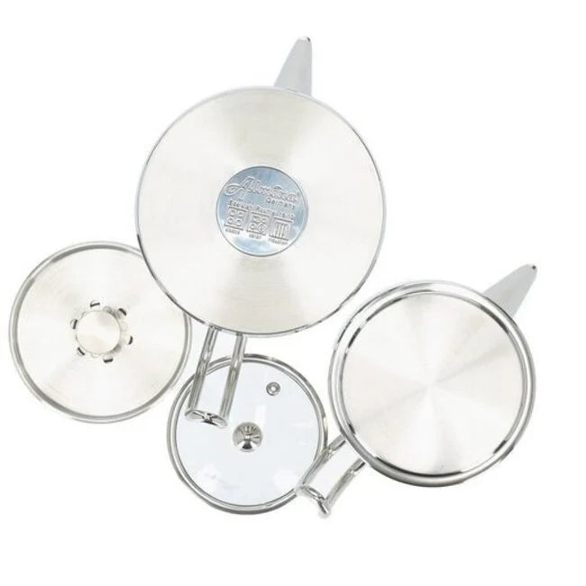 Almina Theepot Set van 2 – Metalen Theepotten 1,5L & 3,0L – Uitstekend Warmtebehoud