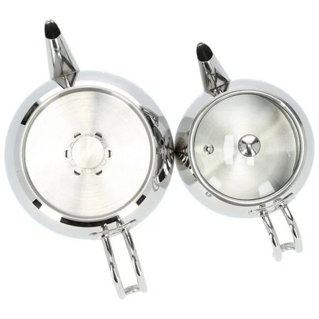 Almina Metalen Theepot Set 1,0L & 2,0L – 2-delig – Elegant & Warmtebehoud