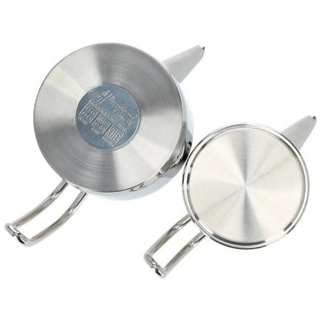 Almina Theepot Set van 2 – Metalen Theepotten 1,5L & 3,0L – Uitstekend Warmtebehoud