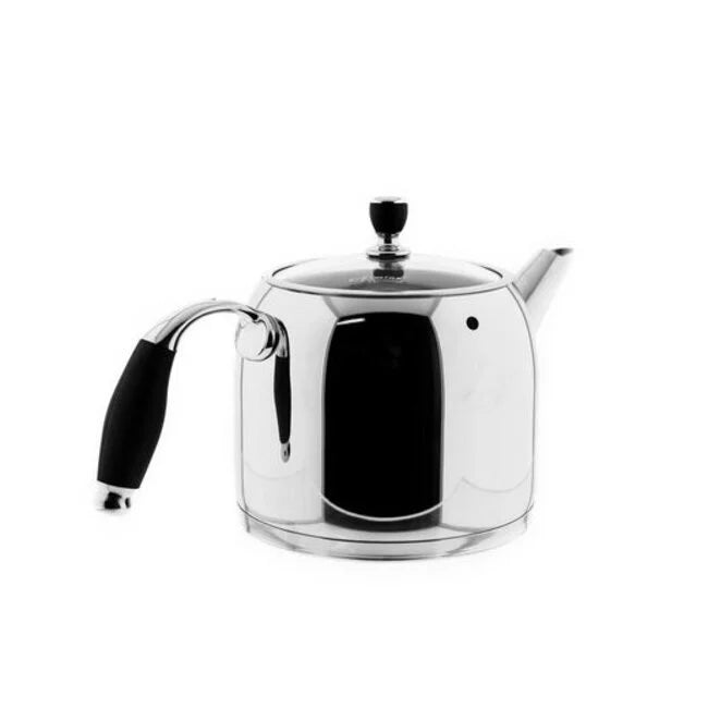 Almina Zwarte Theepot Set 0,7L & 1,5L – Met Rubberen Handvat – Uitstekend Warmtebehoud – Moderne Theeset