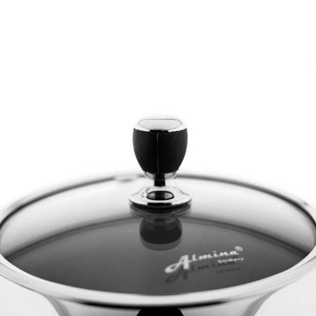 Almina Zwarte Theepot Set 0,7L & 1,5L – Met Rubberen Handvat – Uitstekend Warmtebehoud – Moderne Theeset