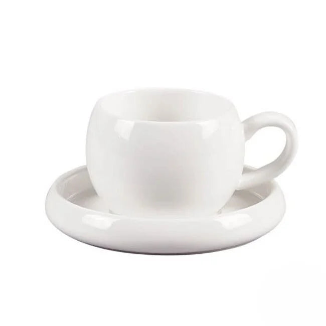 Bavary Chubby Koffie- en Theekopjes Set van 6 – 200 ml – Keramiek – Vaatwasser & Magnetronbestendig