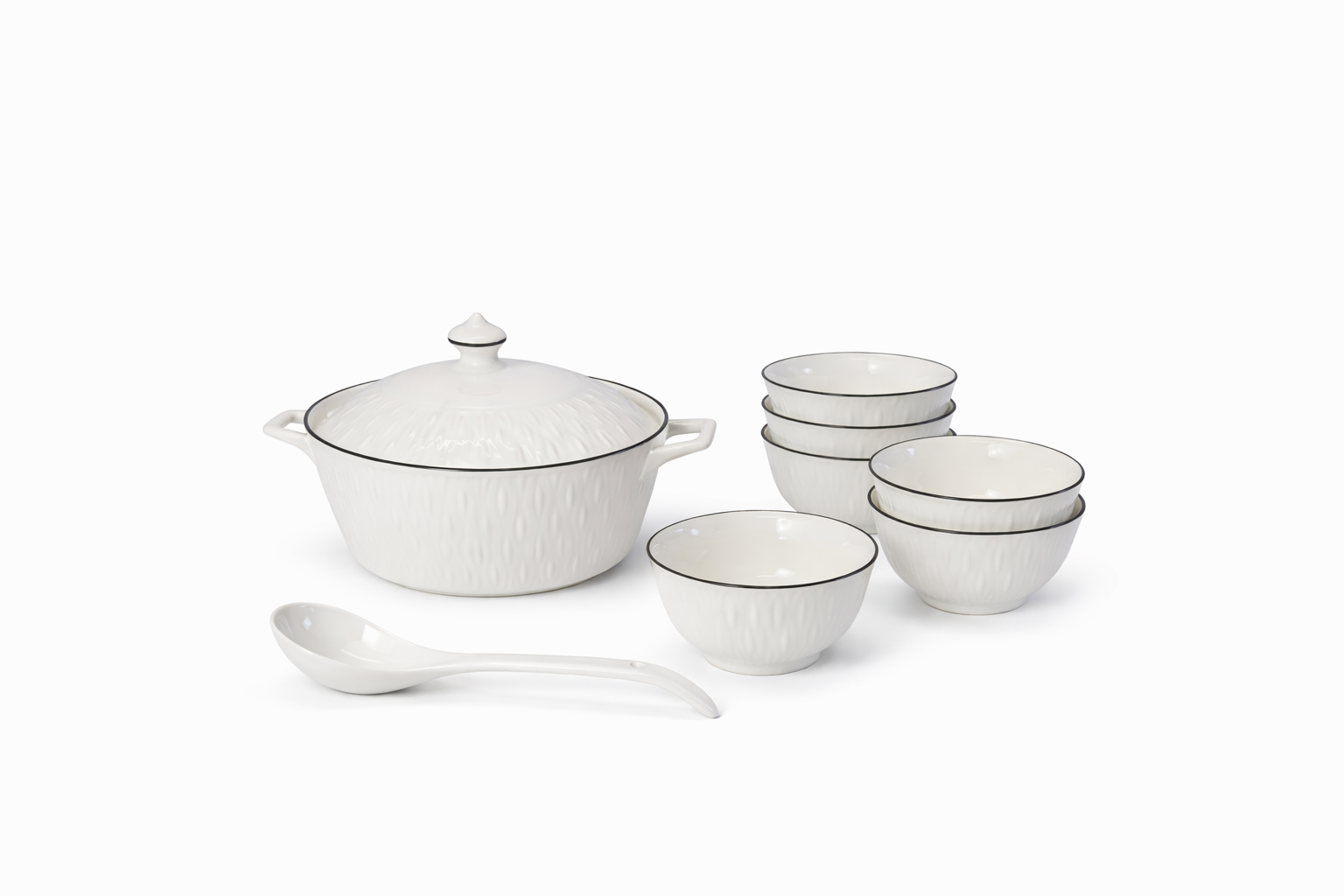 Bavary Harira Soepset – Elegante Serveerset met Deksel voor 6 Personen